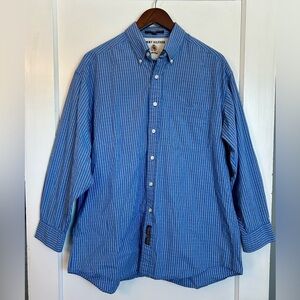 Vintage Tommy Hilfiger Button Down Shirt 16.5 32/33 Blue Stripe